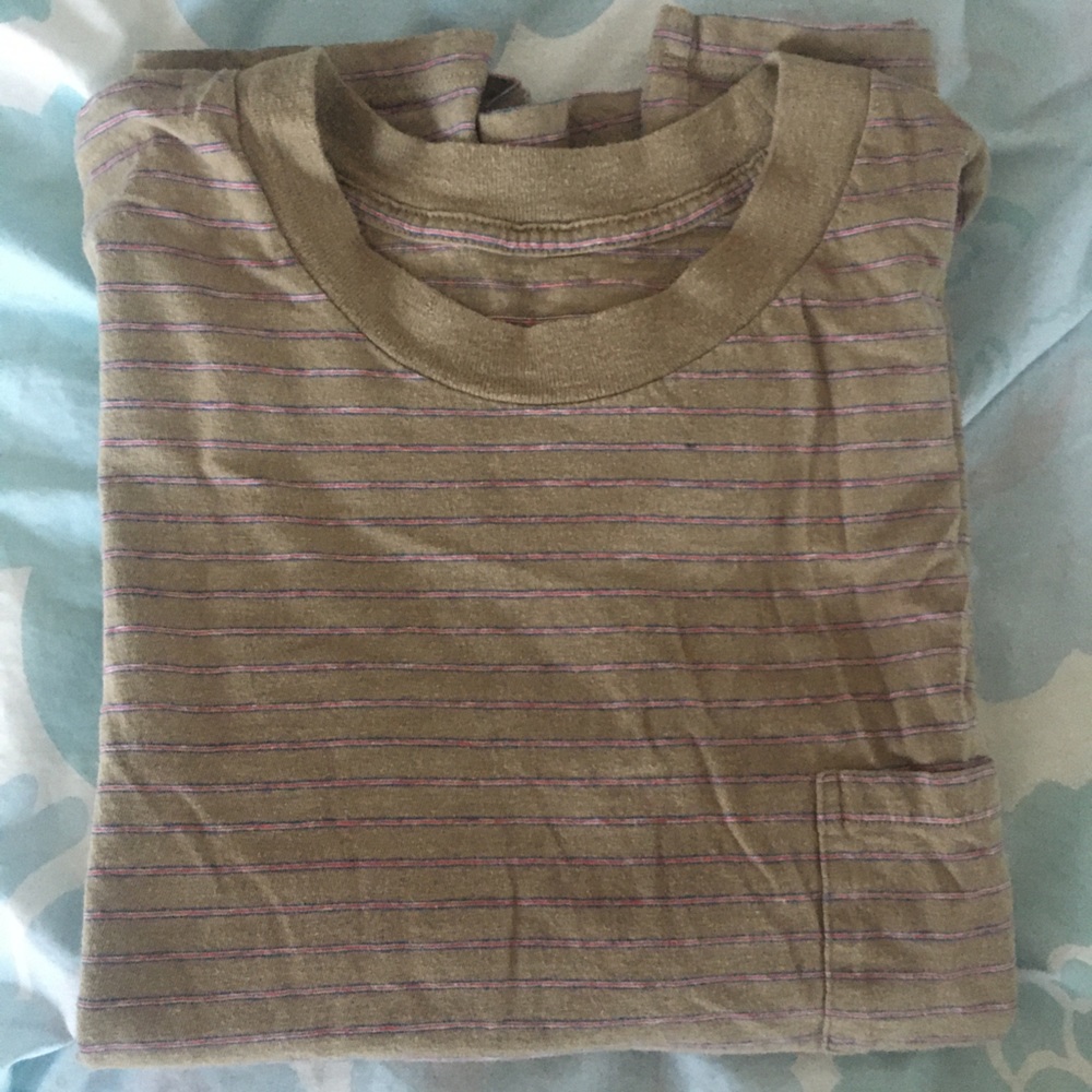 Entireworld  - Women's Type A, Version 14. Khaki Stripe t-shirt GUC